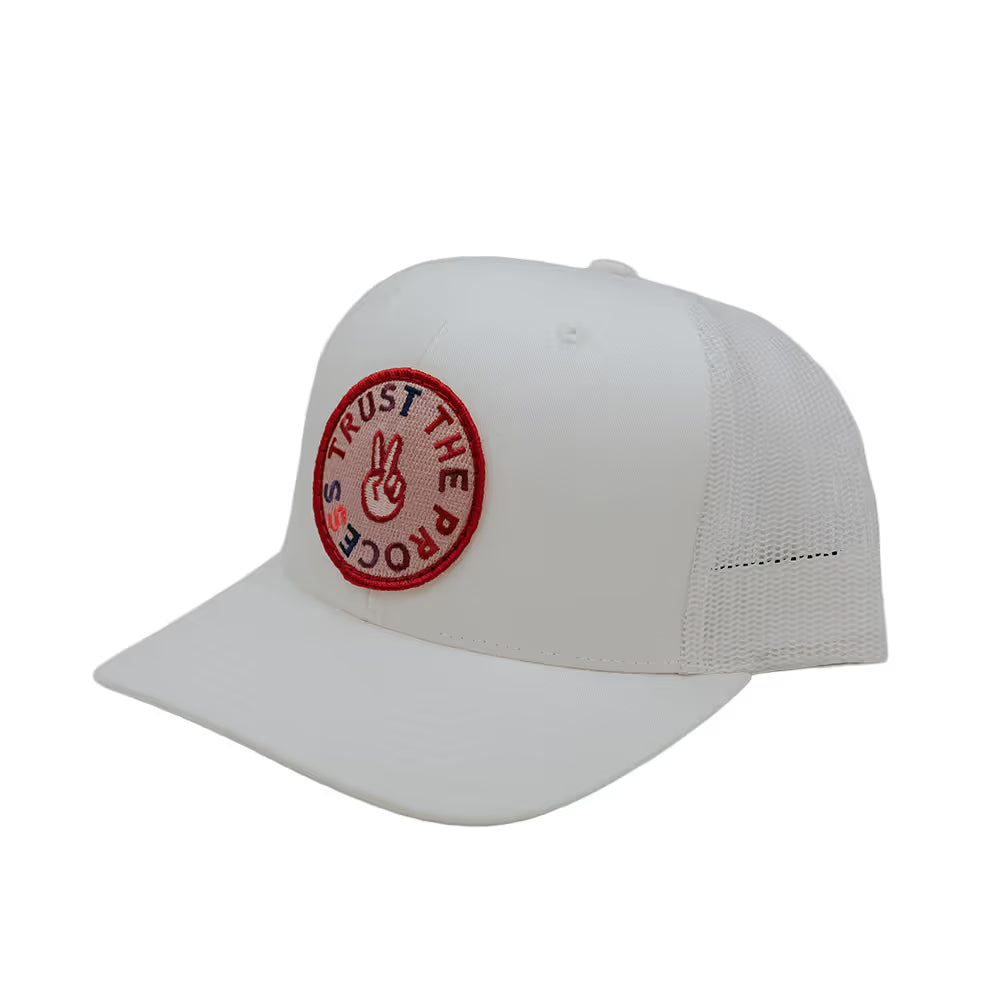 Trust The Process White Trucker Hat